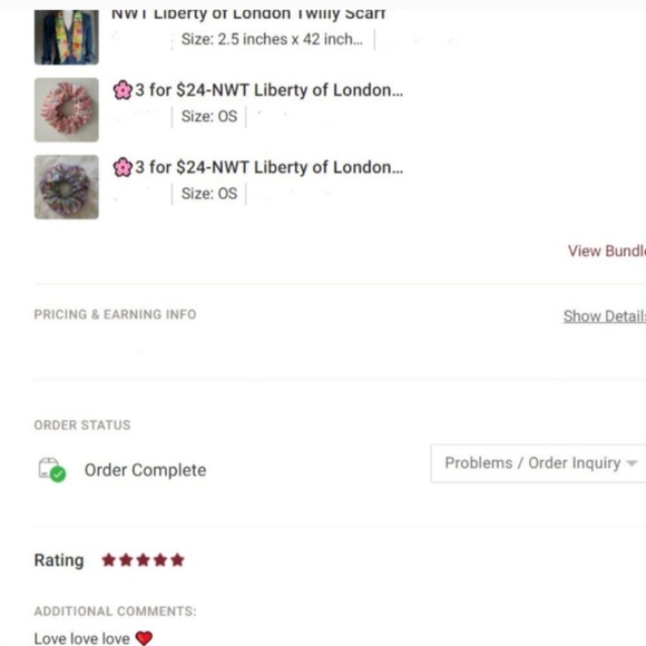 Liberty of London Art Fabric Scrunchie Margot Mary Black and White Floral - Picture 7 of 8